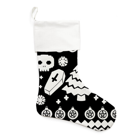 Goth Xmas Ugly Sweater Stocking