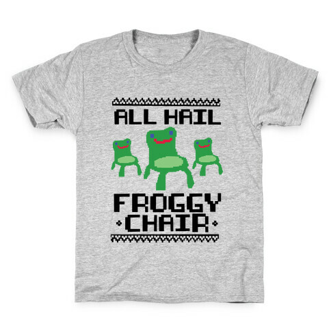 All Hail Froggy Chair Ugly Sweater Kids T-Shirt