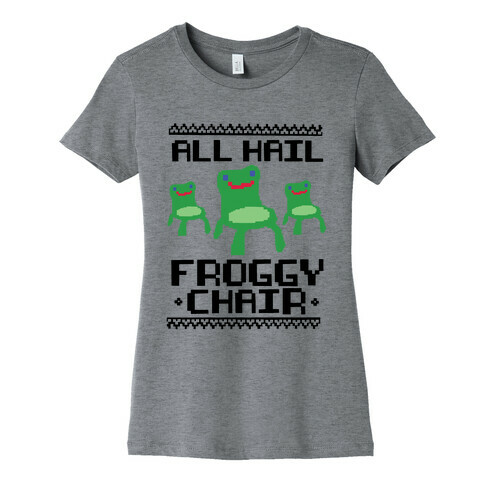 All Hail Froggy Chair Ugly Sweater Womens T-Shirt