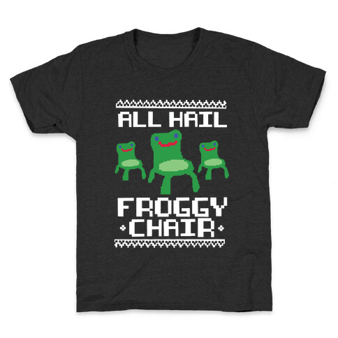 All Hail Froggy Chair Ugly Sweater Kids T-Shirt