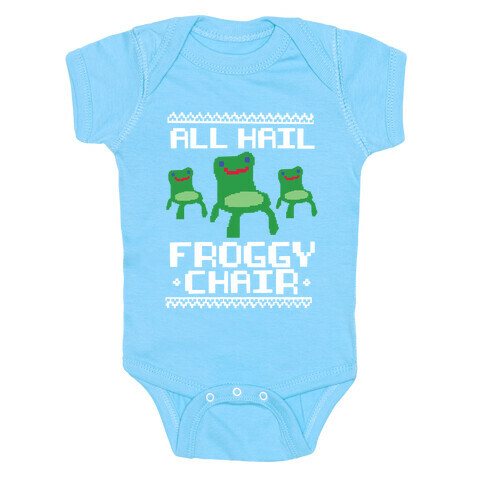 All Hail Froggy Chair Ugly Sweater Baby One-Piece