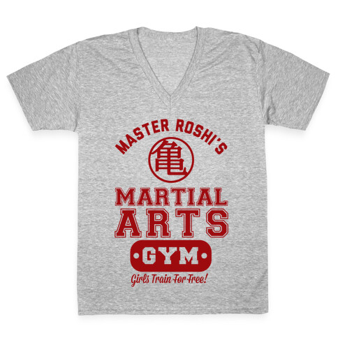 Master Roshi's Martial Arts Gym V-Neck Tee Shirt