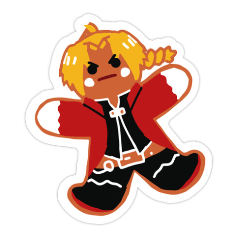 Fullmetal Alchemist Gingerbread Men Die Cut Sticker