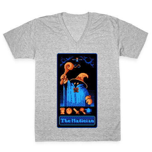 The Black Mage Magician Tarot V-Neck Tee Shirt