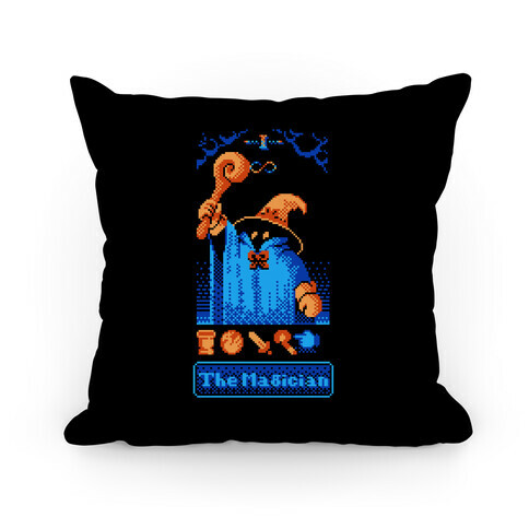 The Black Mage Magician Tarot Pillow