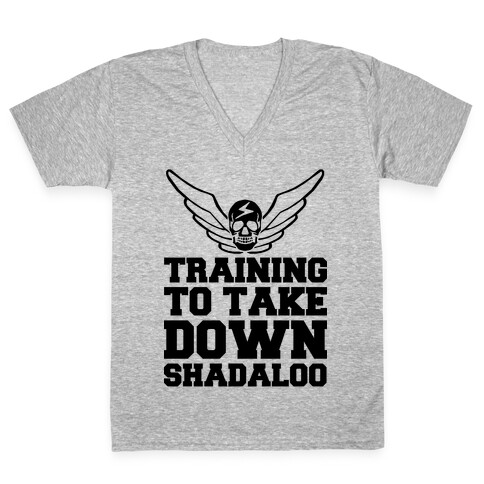 Training To Take Down Shadaloo V-Neck Tee Shirt