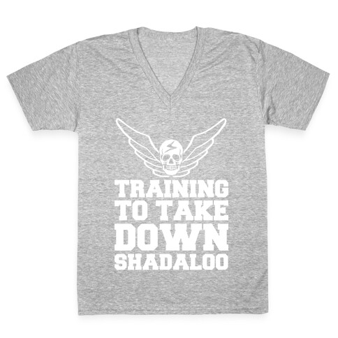 Training To Take Down Shadaloo V-Neck Tee Shirt