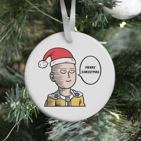 Saitama Merry Christmas Parody Ornament