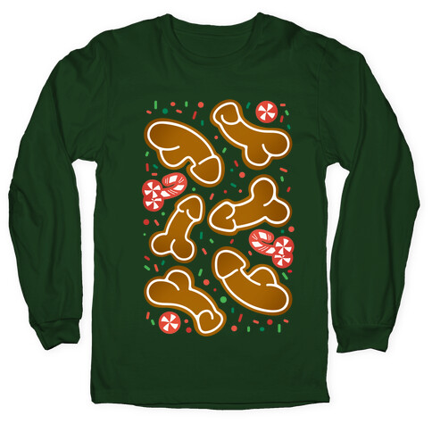 Gingerbread and Candy Cane Penises  Long Sleeve T-Shirt