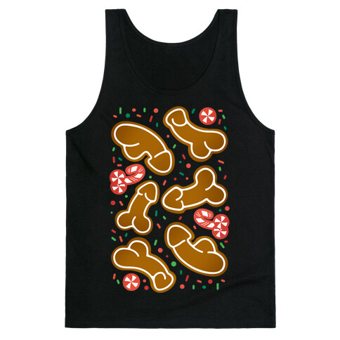 Gingerbread and Candy Cane Penises  Tank Top