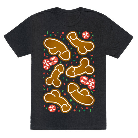 Gingerbread and Candy Cane Penises  T-Shirt