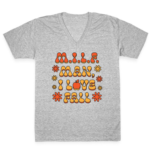 M.I.L.F. Man, I Love Fall V-Neck Tee Shirt