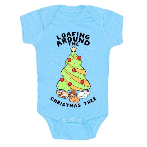 Loafing Around The Christmas Tree Baby One-Piece