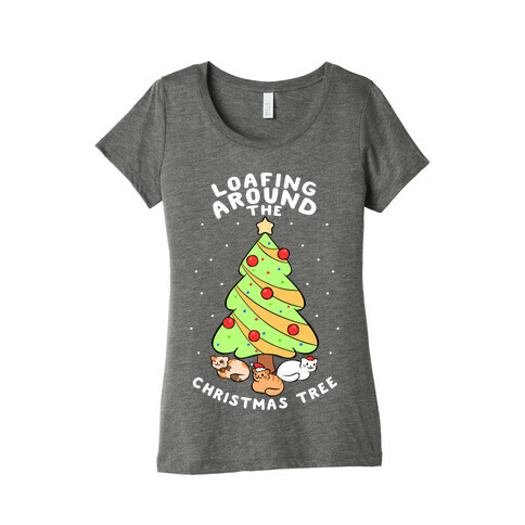 Loafing Around The Christmas Tree Womens T-Shirt