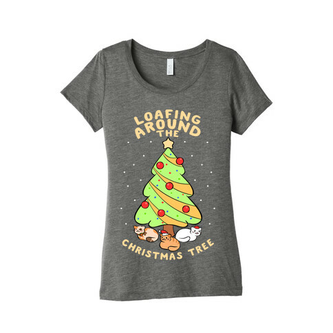 Loafing Around The Christmas Tree Womens T-Shirt