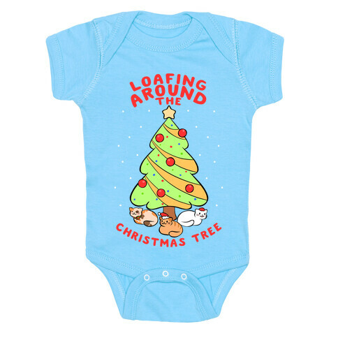 Loafing Around The Christmas Tree Baby One-Piece