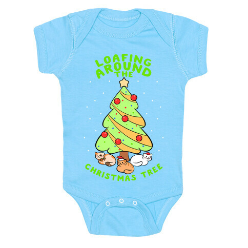 Loafing Around The Christmas Tree Baby One-Piece