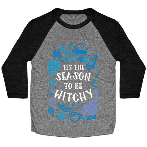 Tis The Season To Be Witchy Baseball Tee