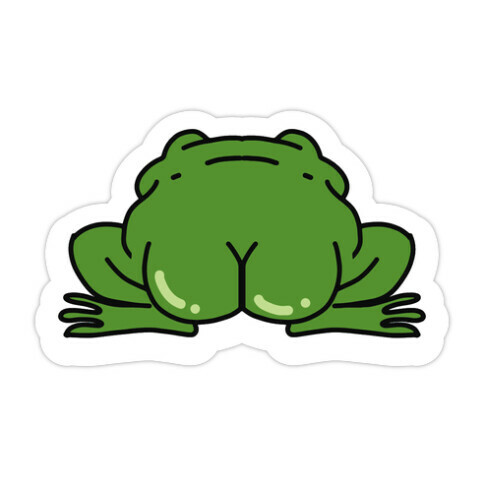 Frog Butt Die Cut Sticker