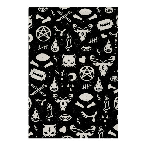 Cute Occult Pattern Garden Flag