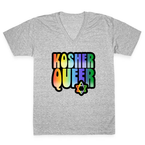 Kosher Queer V-Neck Tee Shirt
