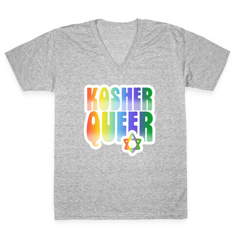 Kosher Queer V-Neck Tee Shirt