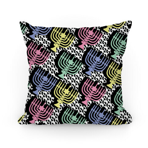 90's Menorah Pattern Pillow