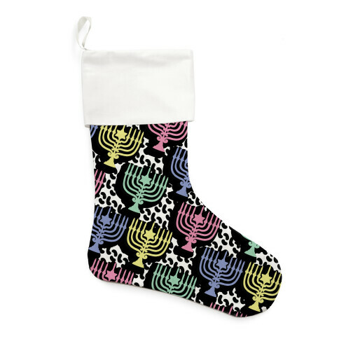 90's Menorah Pattern Stocking