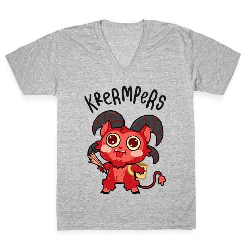 Krermpers Derpy Krampus V-Neck Tee Shirt