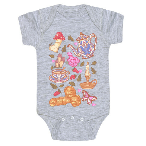 Cottage Core Peens Pattern Baby One-Piece