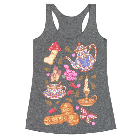 Cottage Core Peens Pattern Racerback Tank Top