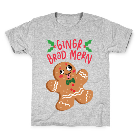 Gingr Brad Mern Derpy Gingerbread Man Kids T-Shirt