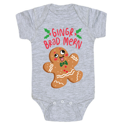 Gingr Brad Mern Derpy Gingerbread Man Baby One-Piece