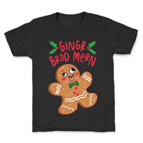 Gingr Brad Mern Derpy Gingerbread Man Kids T-Shirt