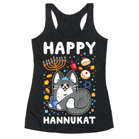 Happy Hannukat Racerback Tank Top