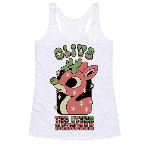 Olive The Other Reindeer Racerback Tank Top