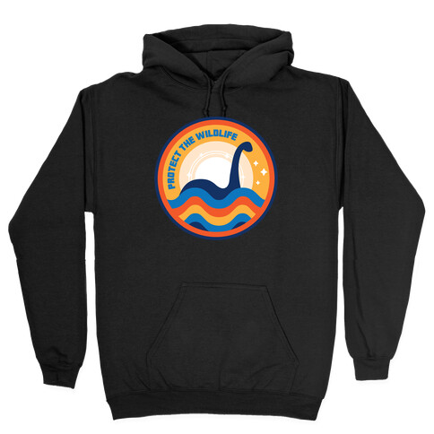 Protect The Wildlife - Nessie, Loch Ness Monster Hooded Sweatshirt