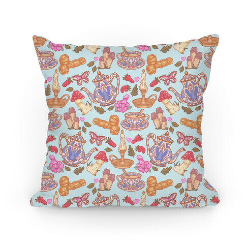 Cottagecore Peens Pattern Pillow