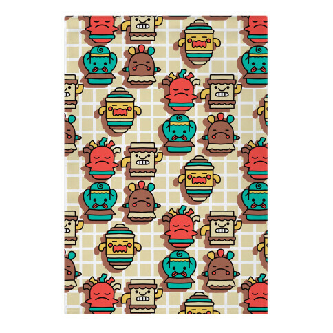 Cute Nature Robot Pattern Garden Flag