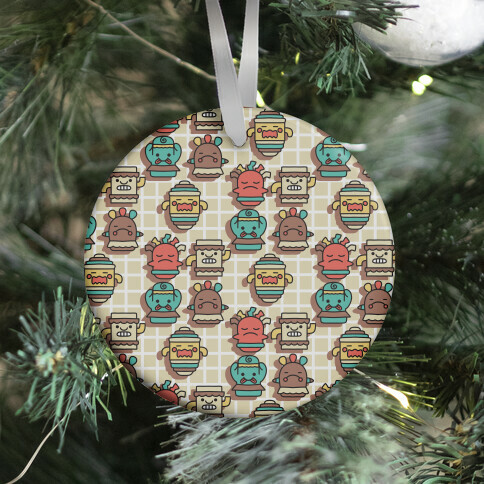 Cute Nature Robot Pattern Ornament