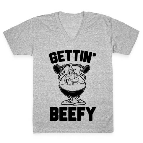 Gettin' Beefy V-Neck Tee Shirt