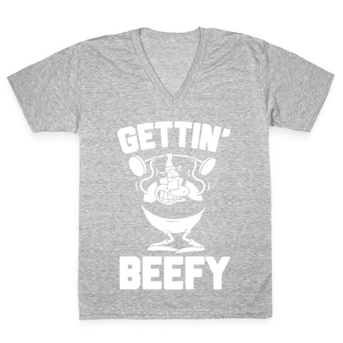 Gettin' Beefy V-Neck Tee Shirt