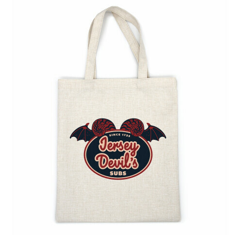 Jersey Devil Subs Logo Parody Casual Tote