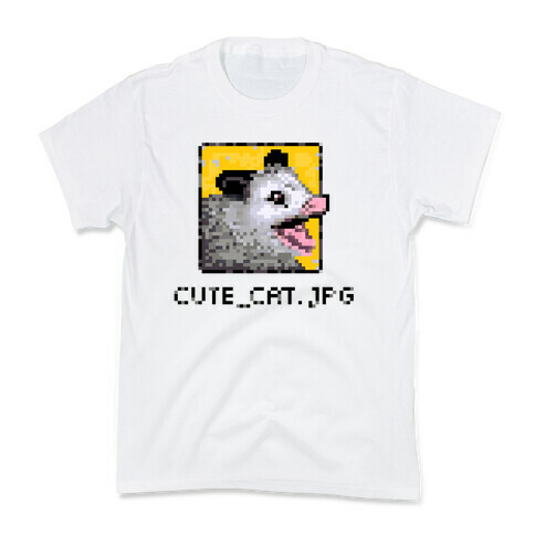 Cute_Cat.Jpg Screaming Pixelated Possum Kids T-Shirt