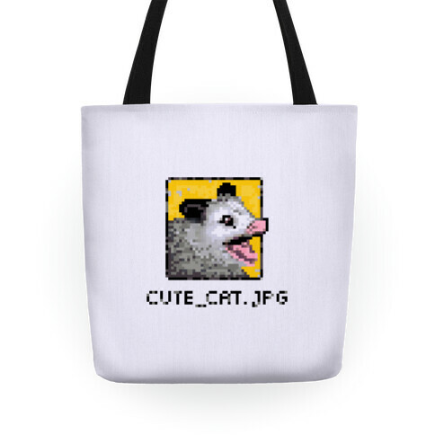 Cute_Cat.Jpg Screaming Pixelated Possum Tote