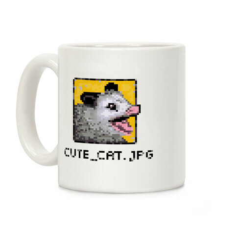 Cute_Cat.Jpg Screaming Pixelated Possum Coffee Mug