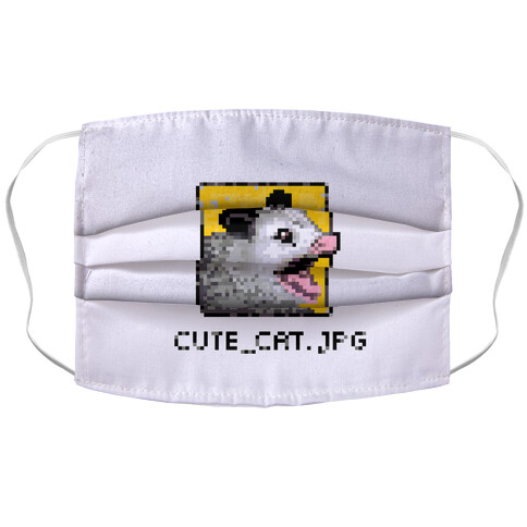 Cute_Cat.Jpg Screaming Pixelated Possum Accordion Face Mask