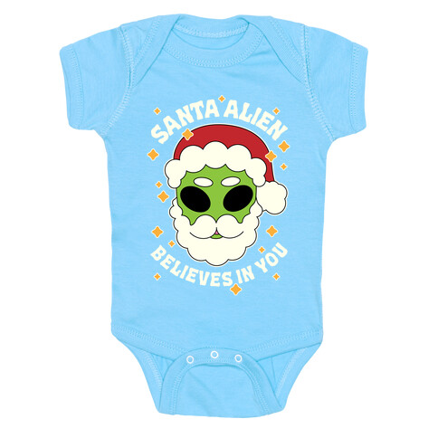 Santa Alien Believes in You Baby One-Piece