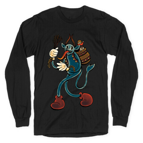 Krampus Cartoon Long Sleeve T-Shirt