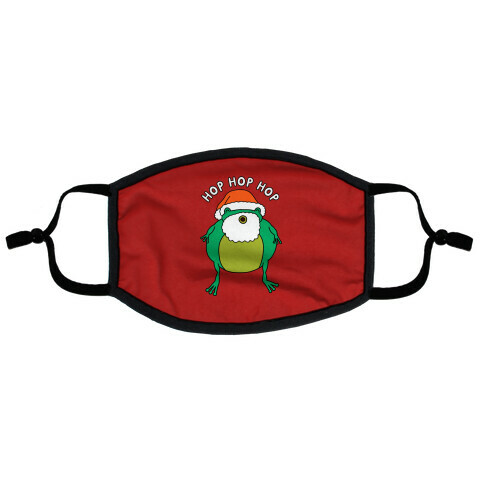 Hop Hop Hop Santa Frog Flat Face Mask